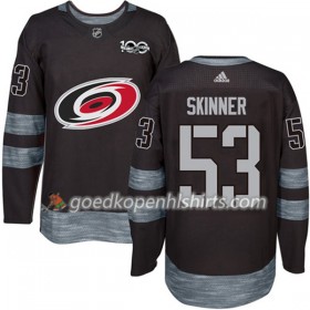 Carolina Hurricanes Jeff Skinner 53 1917-2017 100th Anniversary Adidas Zwart Authentic Shirt - Mannen